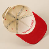 Red Embroidered MAMA Hat