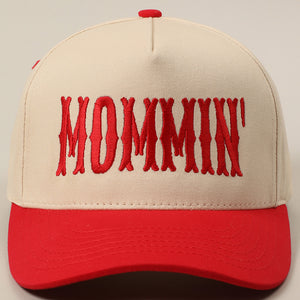 Red Embroidered MAMA Hat