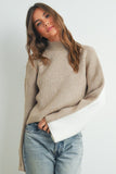 The Addison - Contrast Turtleneck Sweater