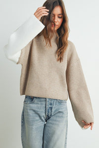 The Addison - Contrast Turtleneck Sweater