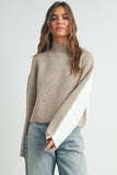 The Addison - Contrast Turtleneck Sweater