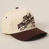 That's Why I'm Here Cowboys & Beer Embroidery Brown/Natural Cap