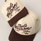 That's Why I'm Here Cowboys & Beer Embroidery Brown/Natural Cap