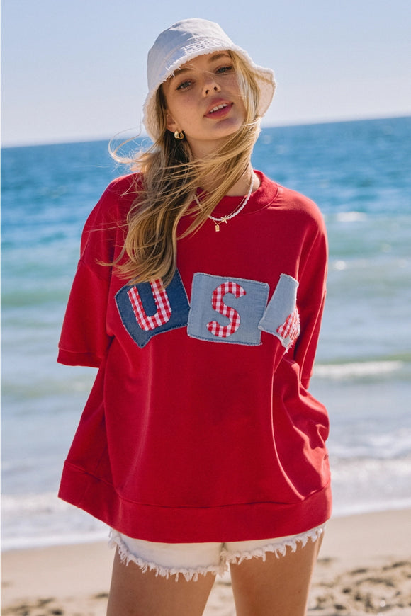 USA Patch French Terry Top